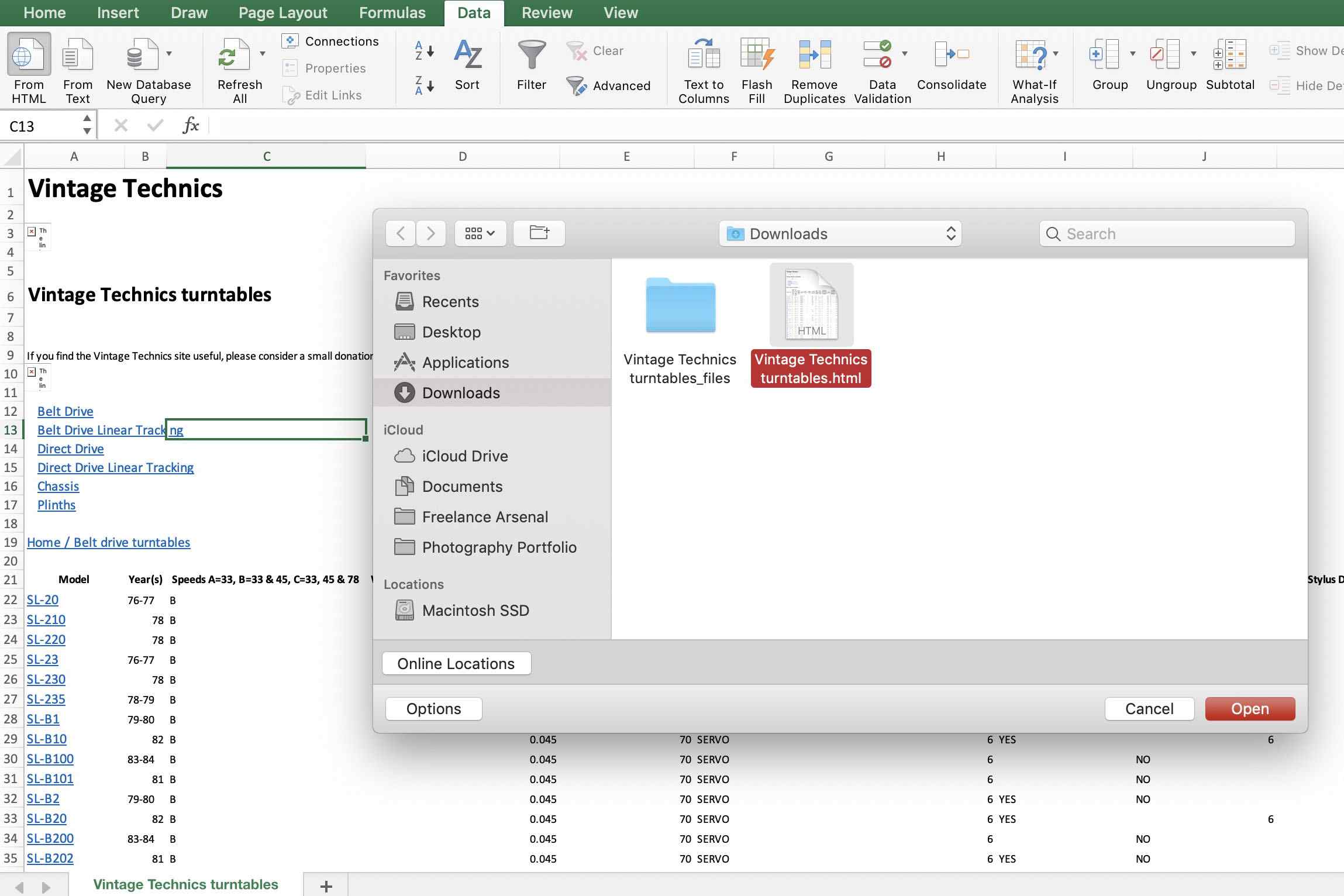 Import Table Online Into Excel For Mac